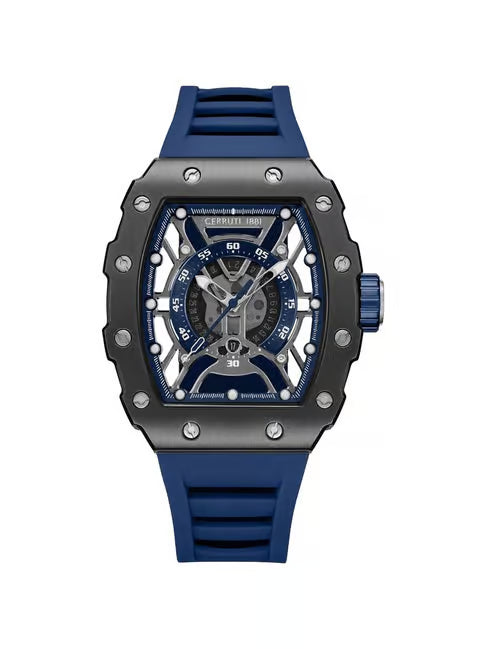 Cerruti 1881 SS25 Quartz Blue Tonneau Dial Men's Watch