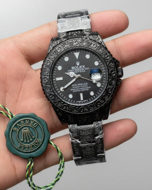 Ro-l-ex One of The Most Black Handmade Design Men's Watch