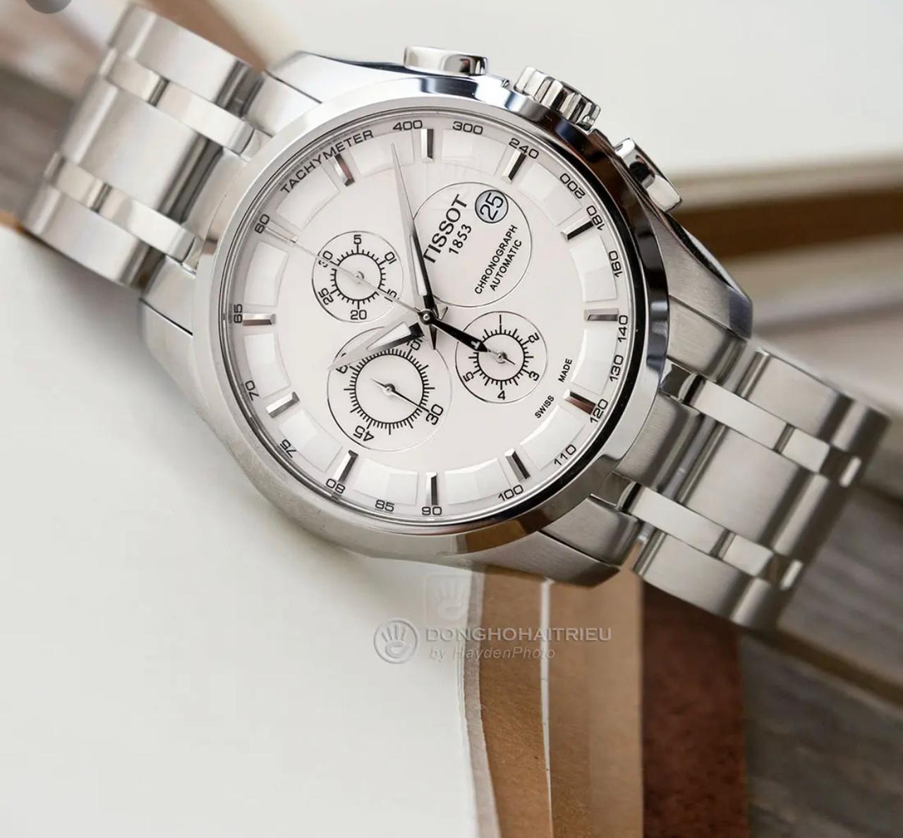 Tissot White Dial Analog Quartz Chronograph Men's Watch