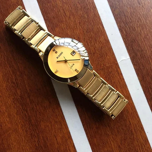 Rado Gold Dial Ceramic For Men's Watch