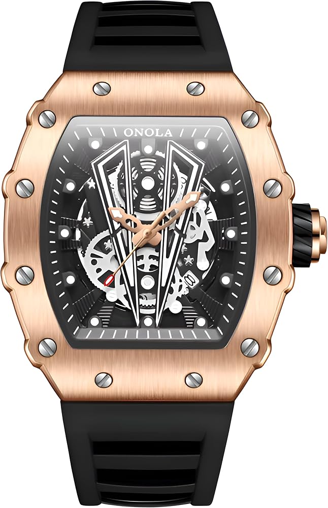 Cerruti 1881 SS25 Quartz Black-Rosegold Tonneau Dial Men's Watch