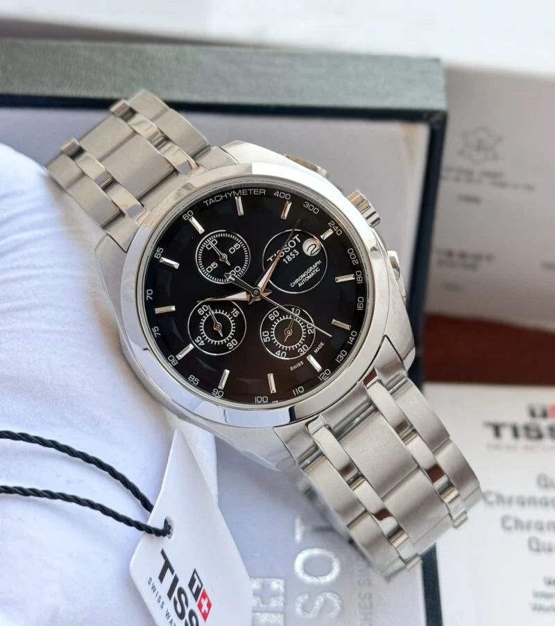 Tissot 1853 Black Dial Metal Belt Men's Watch