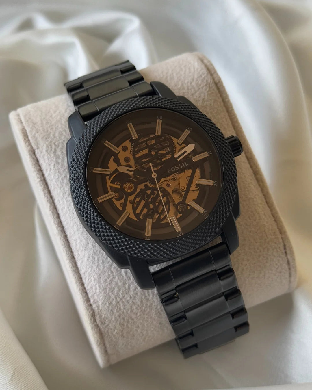 Fossil Machine Automatic Black Stainless Steel Watch