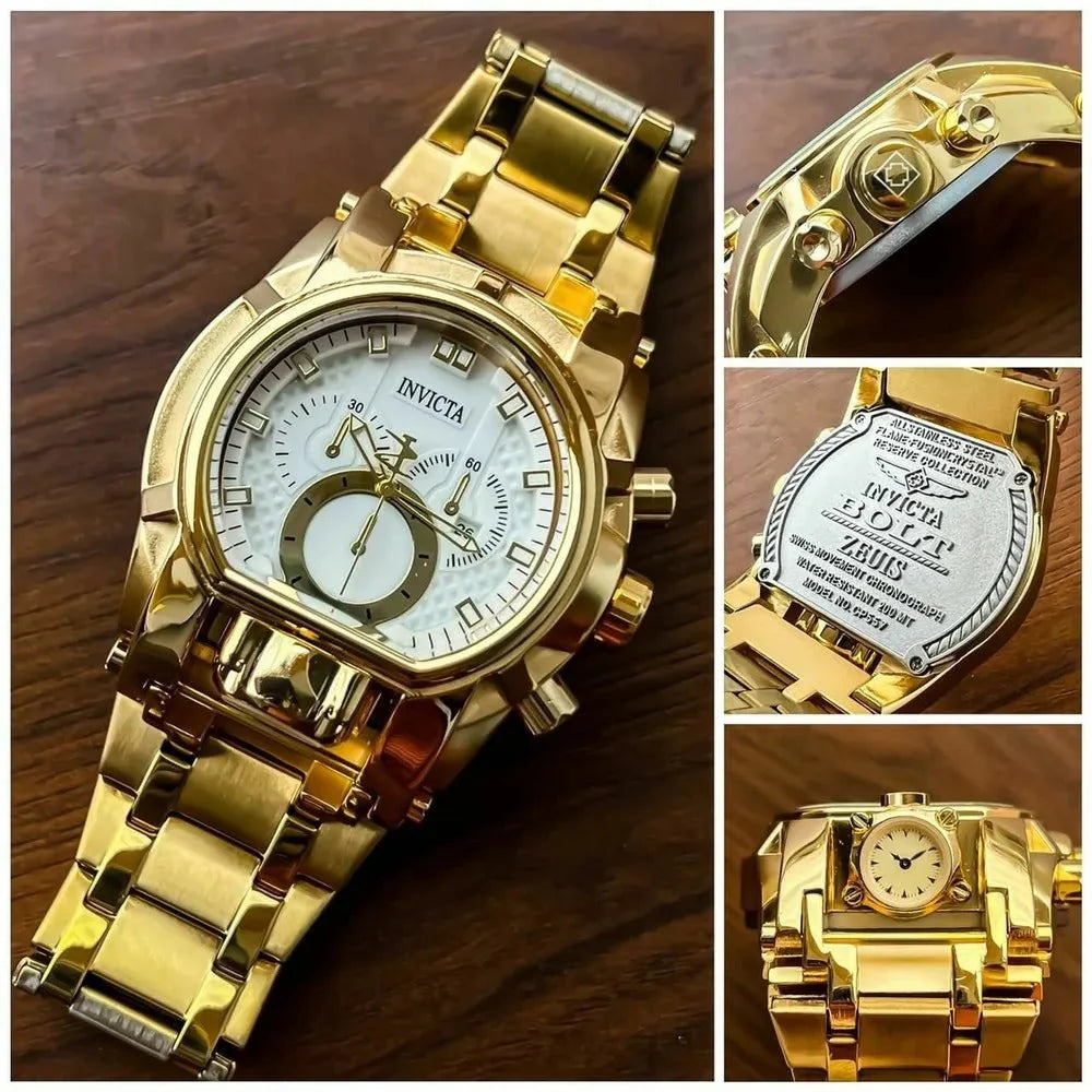 Invicta Premium Watch For Men In Gold