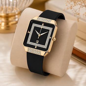 Piaget Emperador Premium Stone-Studded Square Dial Watch