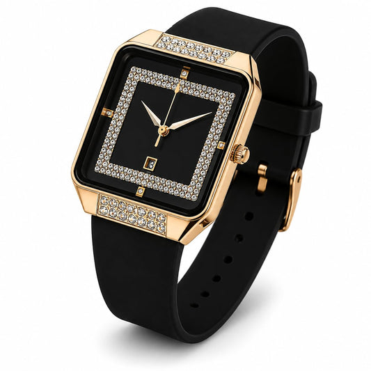 Piaget Emperador Premium Stone-Studded Square Dial Watch