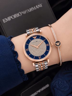 Emporio Armani Gianni Blue & Pavé Crystal Dial Watch