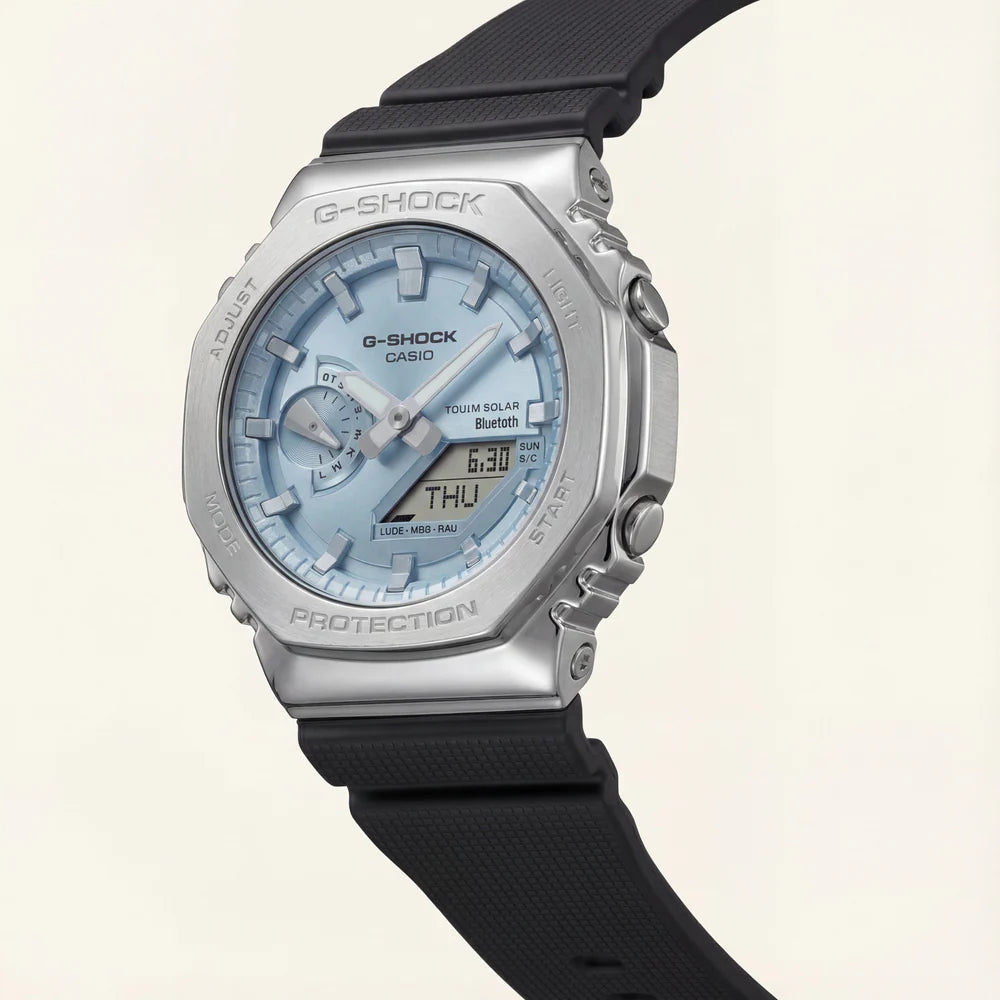 Ice Blue Dial Solar Bluetooth G-shock Sports Men’s Watch