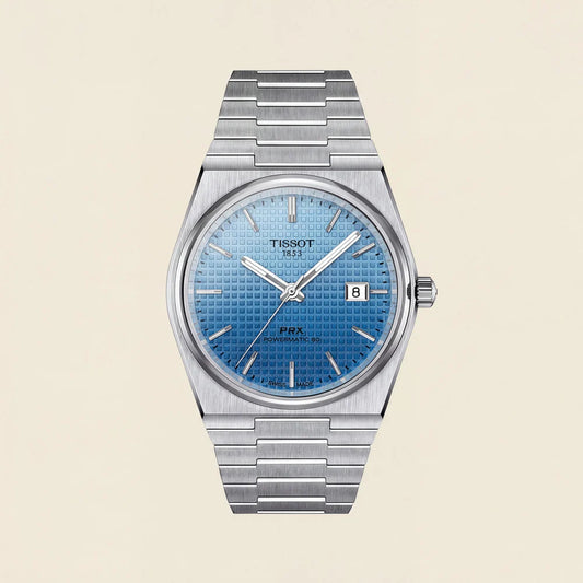 Tissot Steel Sky Textured Dial Integrated Bracelet Luxury Watch – Men