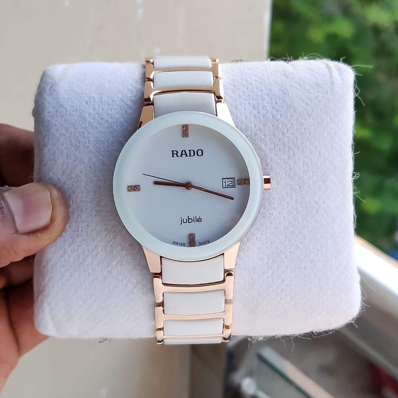Rado Ceramic White Dial For Men's Analog Watch