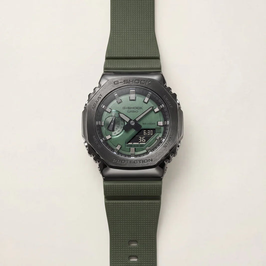 Olive Green Tactical Analog-Digital Sports Gshock Watch for Men