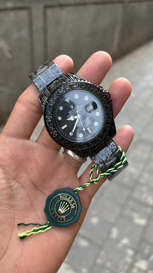 Ro-l-ex One of The Most Black Handmade Design Men's Watch