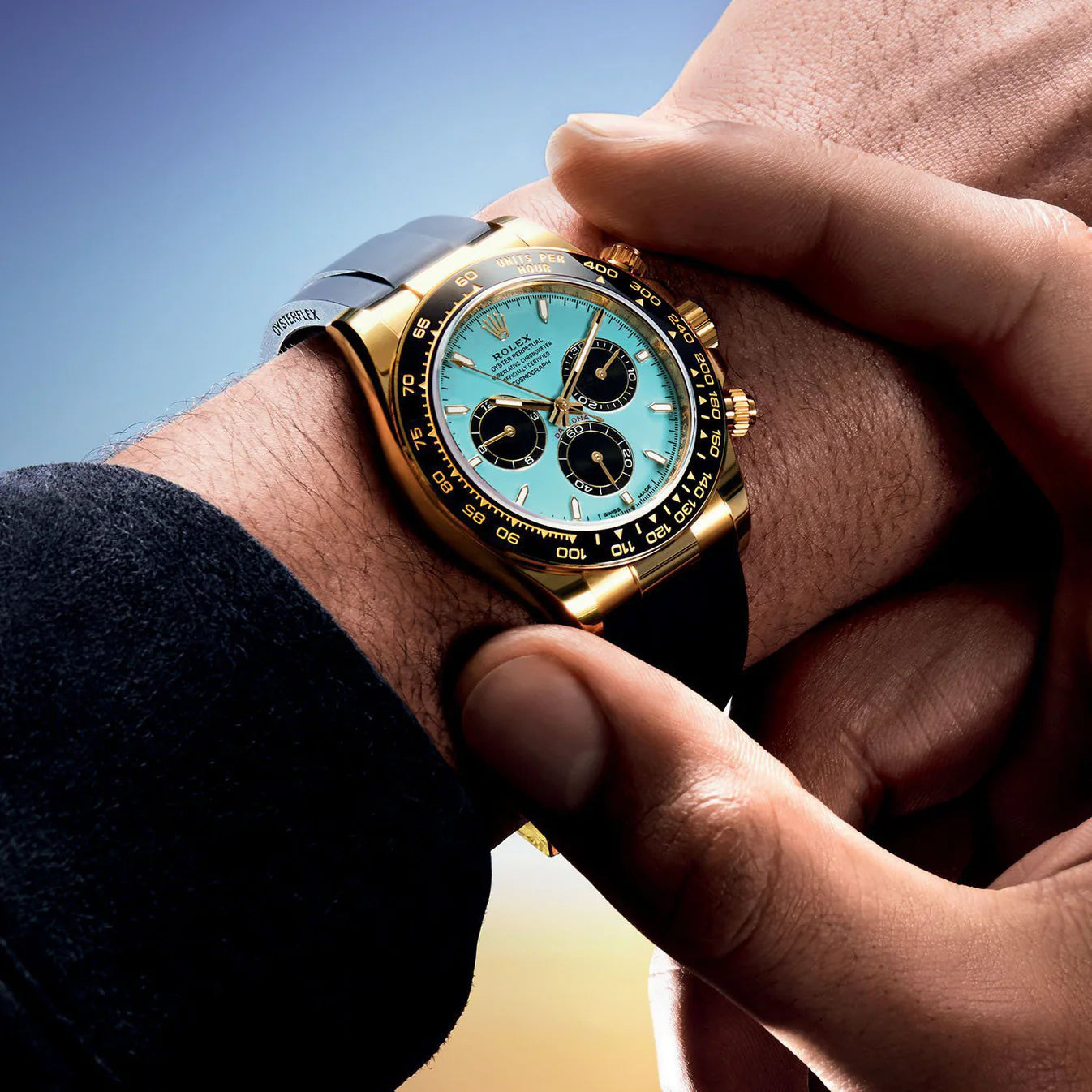 Rolex Cosmograph Daytona Automatic Sky Blue Dial Men's Watch