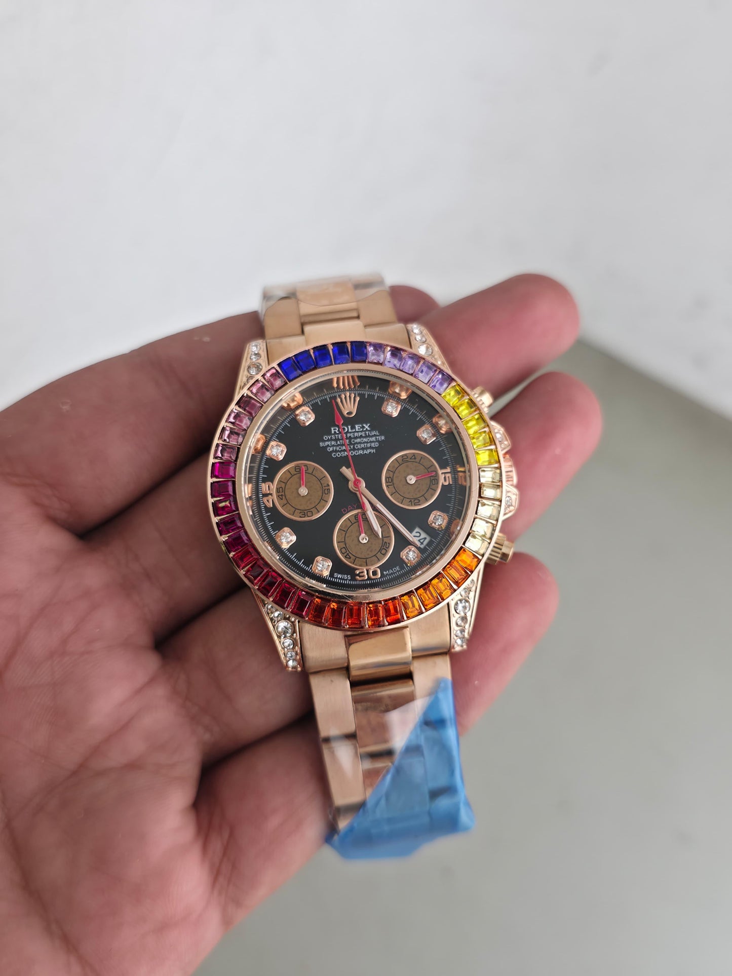 Rolex Rose Gold Cosmograph Daytona Rainbow watch