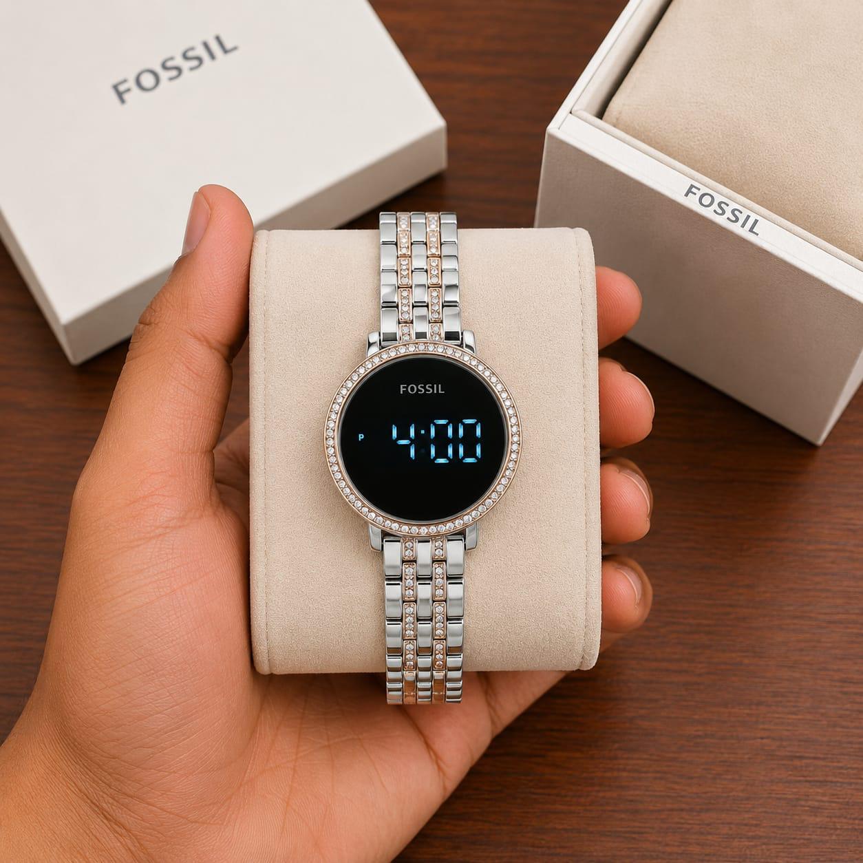 FOSSIL FOR HER 7A DIGITAL TIMING TOUCH SCREEN METAL DIAMOND STUDDED STRAP (Copy)