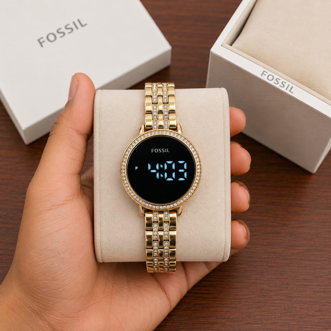 FOSSIL FOR HER 7A DIGITAL TIMING TOUCH SCREEN METAL DIAMOND STUDDED STRAP (Copy) (Copy) (Copy)