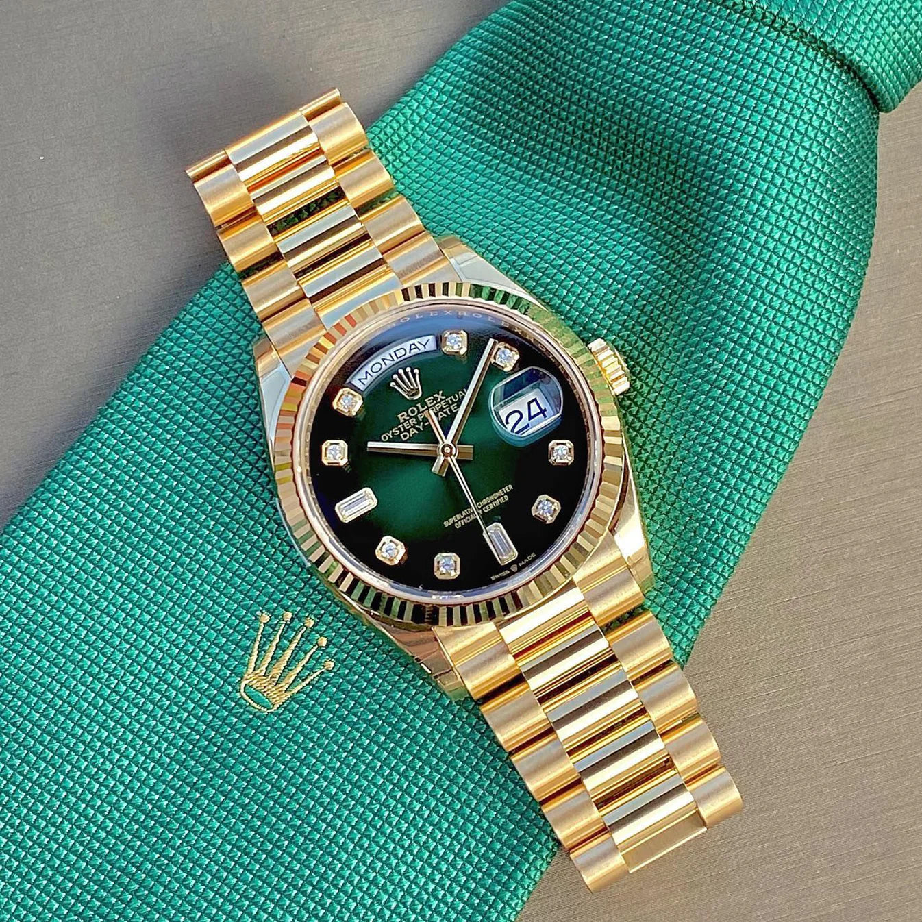 Rolex Day-Date Automatic Green Dial Men's Watch