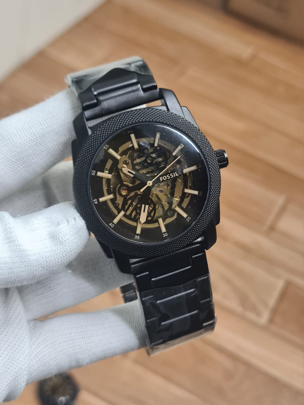 Fossil Machine Automatic Black Stainless Steel Watch
