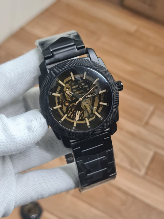 Fossil Machine Automatic Black Stainless Steel Watch