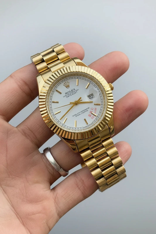 Rolex Datejust White Dial Analog Watch For Men's