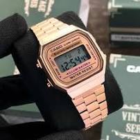 Casio Rose Gold Dial Metal Belt Unisex Watch