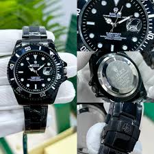 Ro-l-ex Submariner Quartz Black Dial Watch For Him Men's