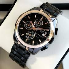 Tissot Black Dial Chronograph Metal Belt Men's Watch