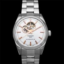 Tissot White Dial 1853 Gentleman Powermatic Open Heart watch
