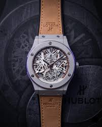 Hublt Classic Fusion Skeleton Tourbillon – Black Dial & Tan Leather