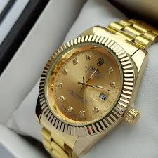 Rolex Datejust Gold Dial Analog Men's Watch