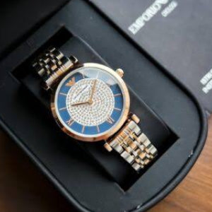 Emporio Armani Gianni Blue & Pavé Crystal Dial Watch