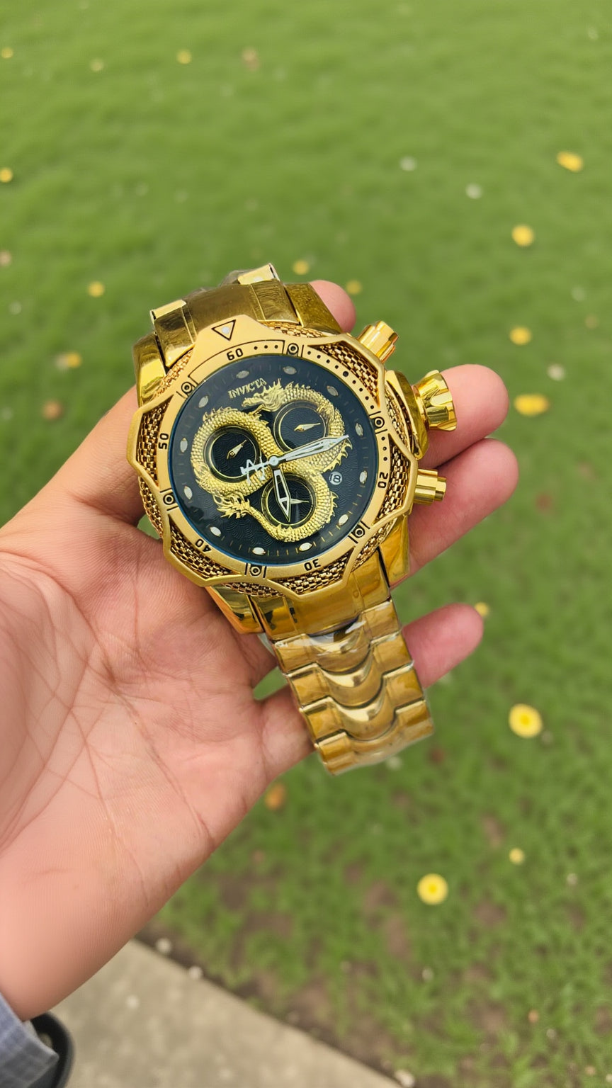 Invicta Black Dial Watch For Men's