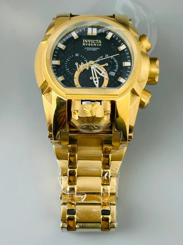 Invicta Classic Black Gold Mens Watch